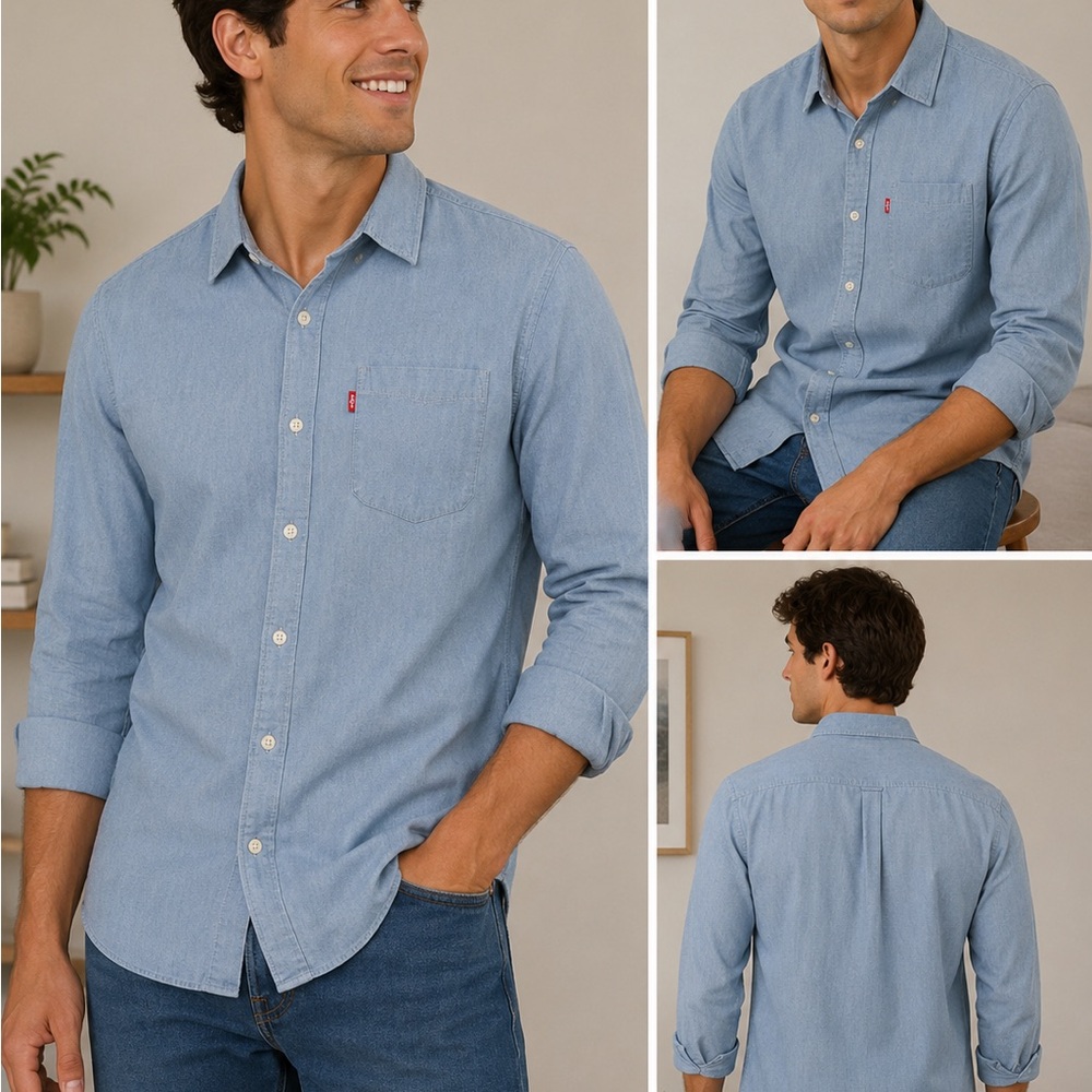 Levi's Men's Light Chambray Button-Down Shirt - Blue